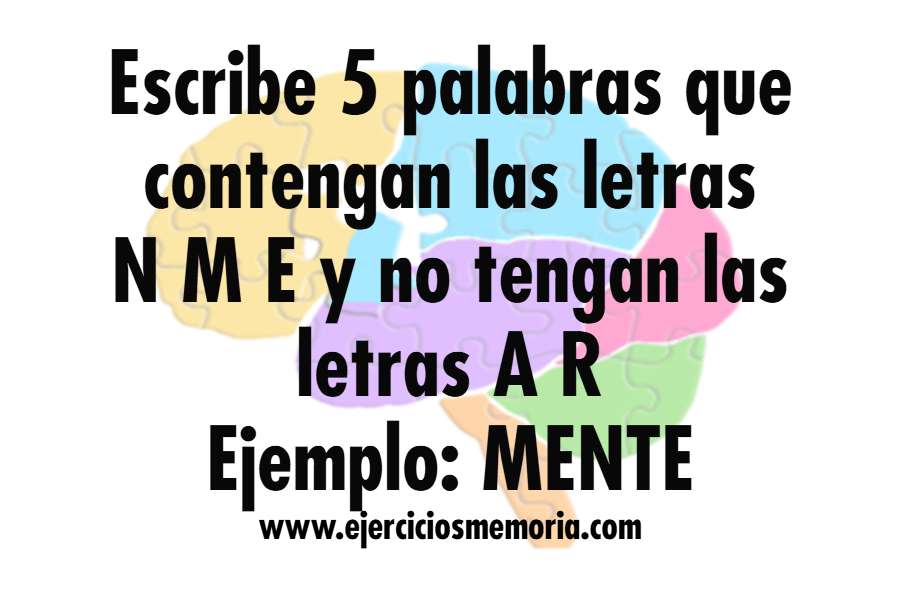 Ejercicio de palabras