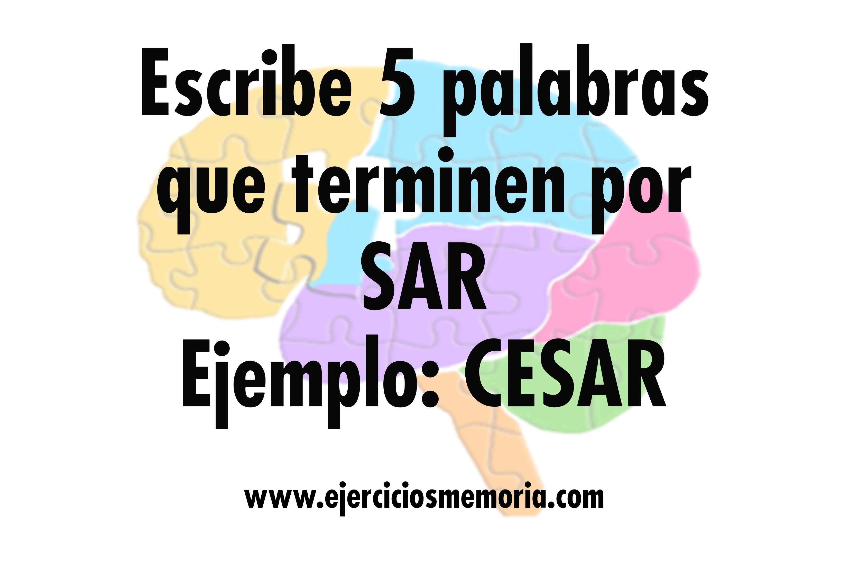 Ejercicio de palabras