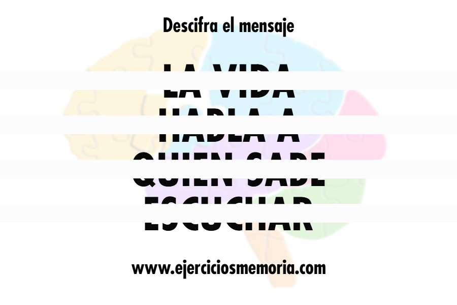 Mensaje oculto con líneas