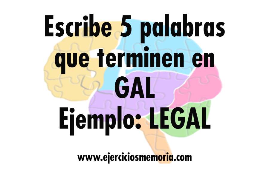 Ejercicio de palabras