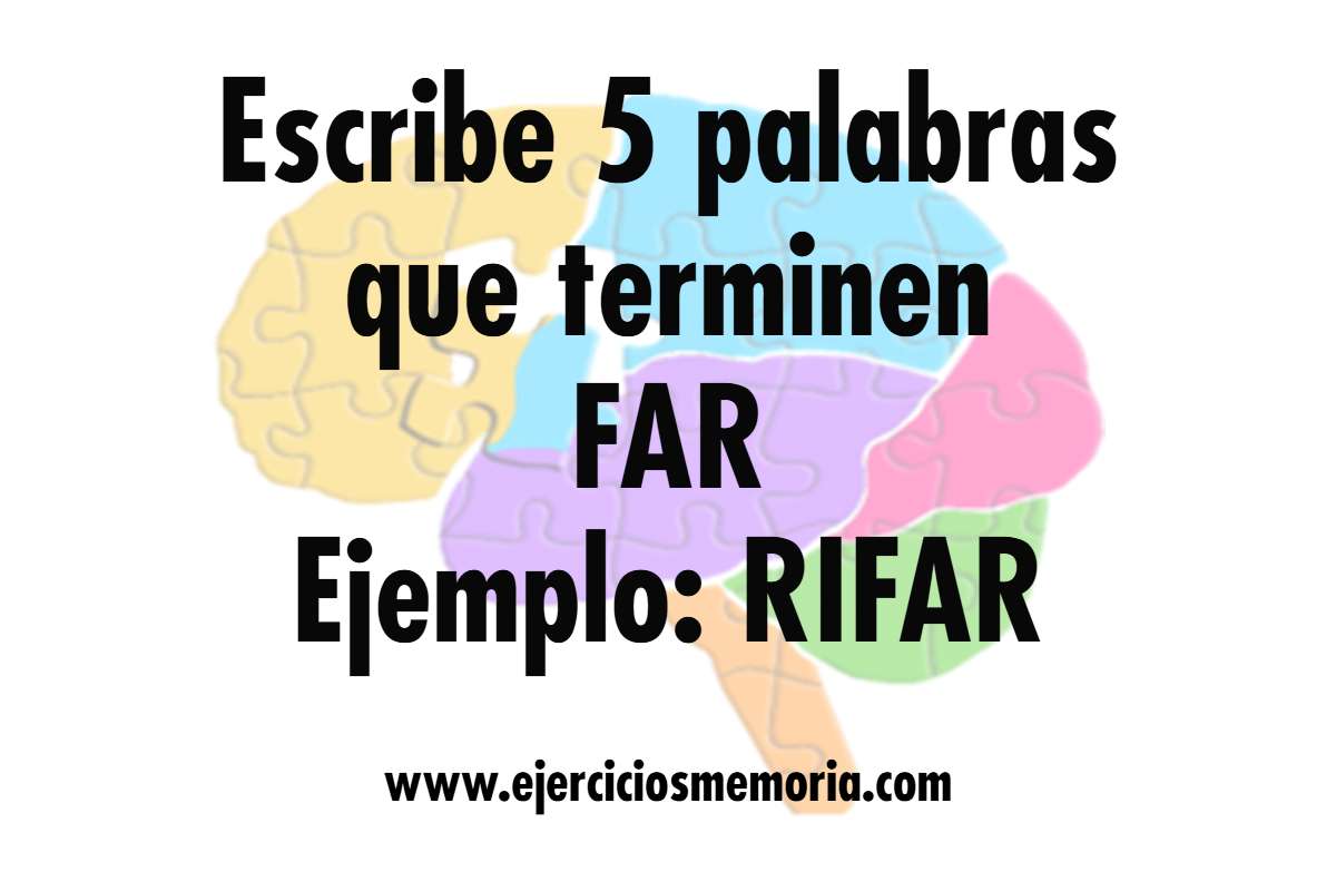 Ejercicio de palabras