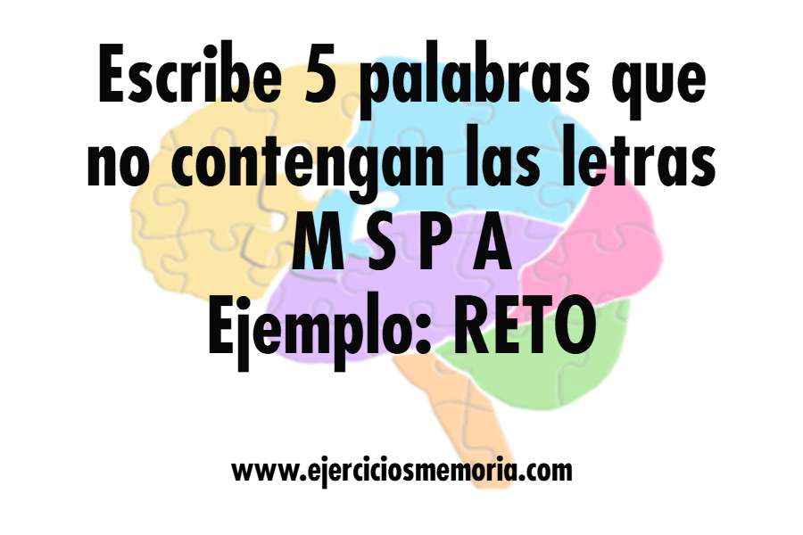 Ejercicio de palabras