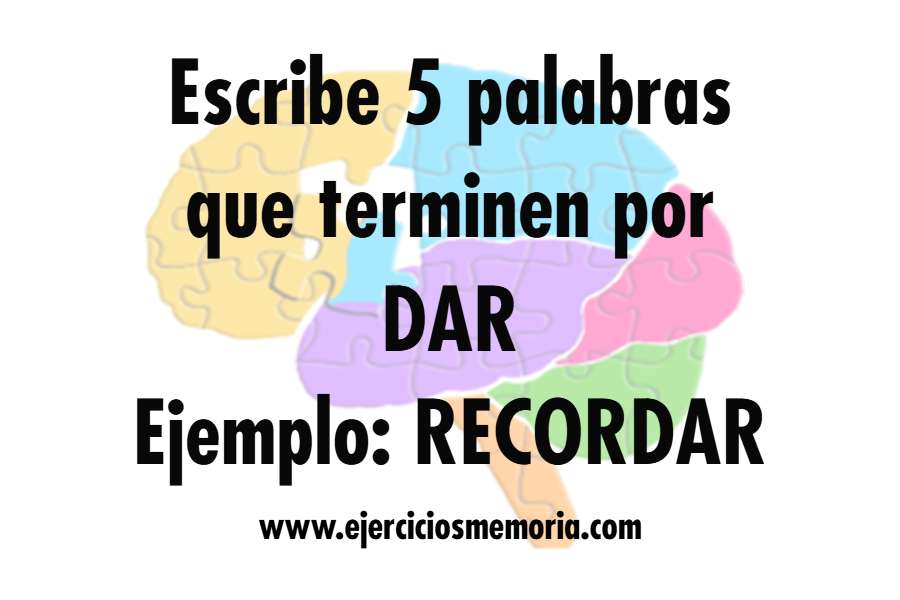 Ejercicio de palabras