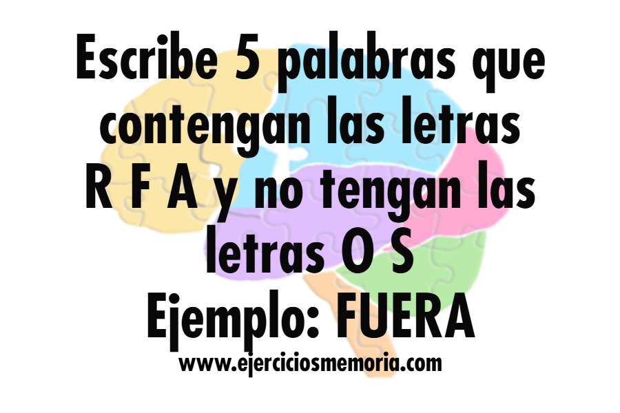 Ejercicio de palabras