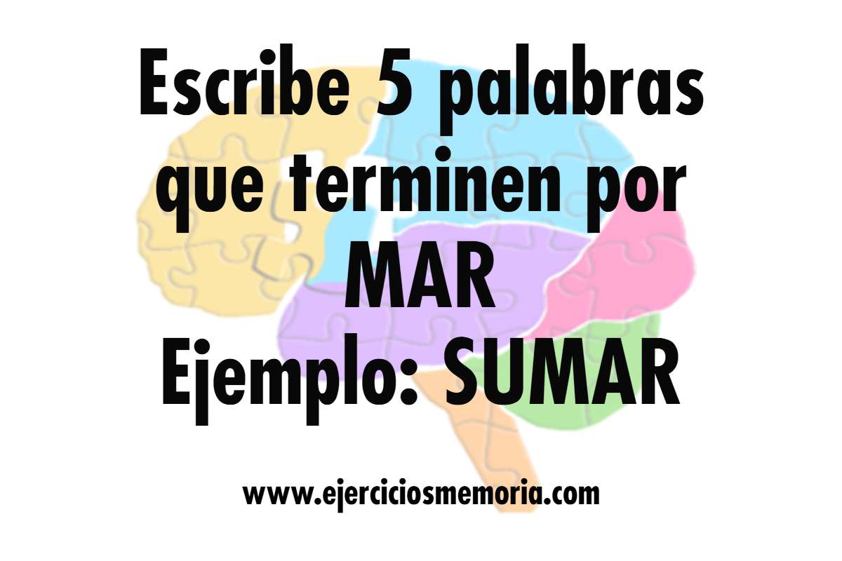 Ejercicio de palabras