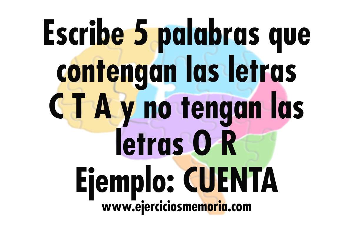 Ejercicio de palabras