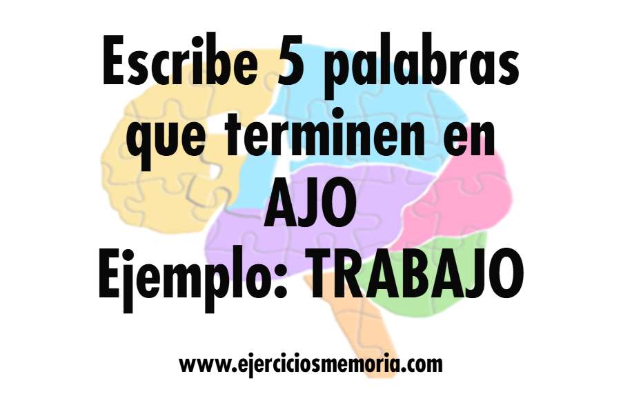 Ejercicio de palabras