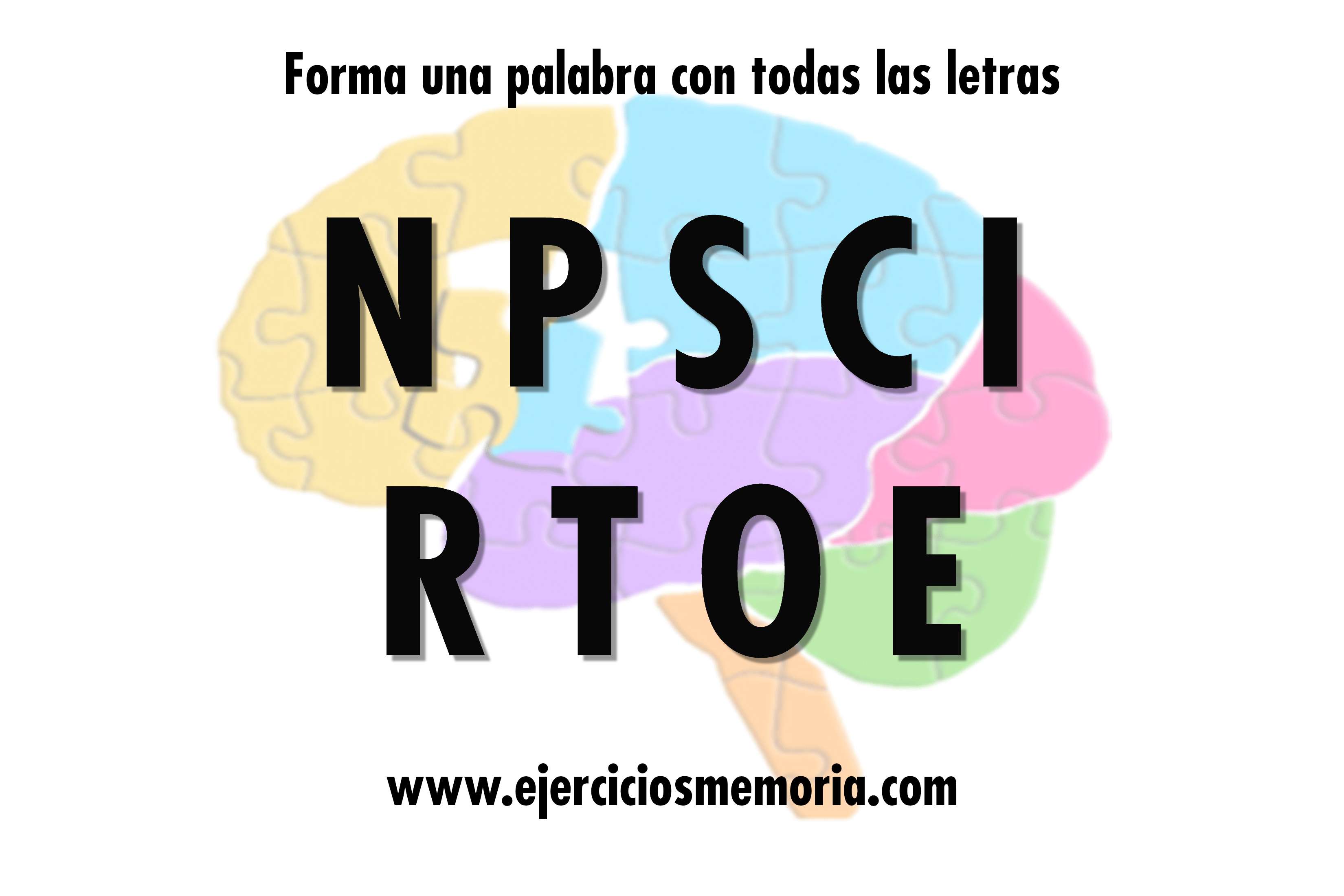 Forma una palabra con las letras