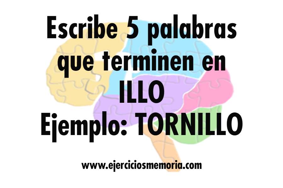 Ejercicio de palabras