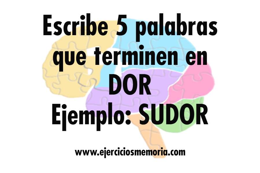 Ejercicio de palabras