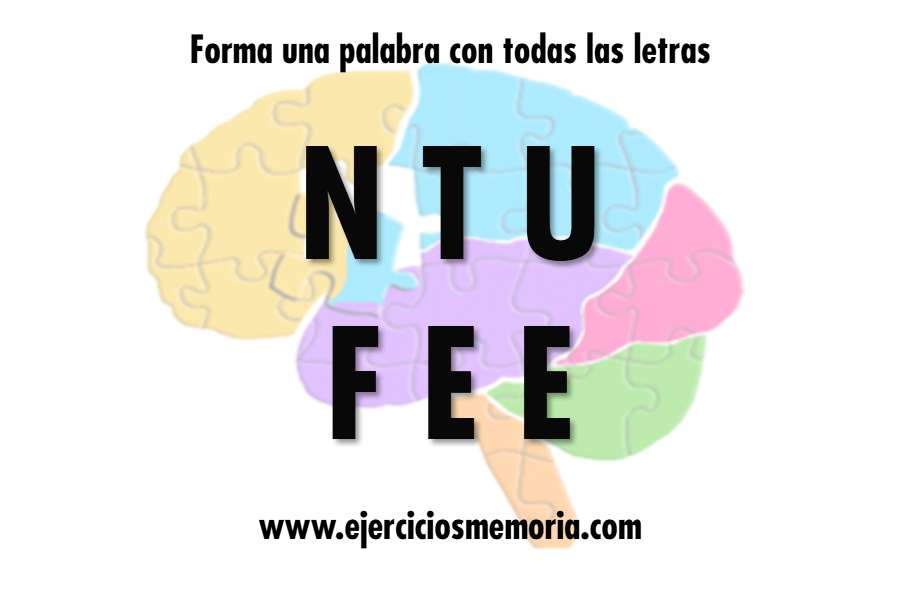 Forma una palabra con las letras