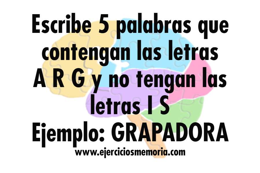 Ejercicio de palabras