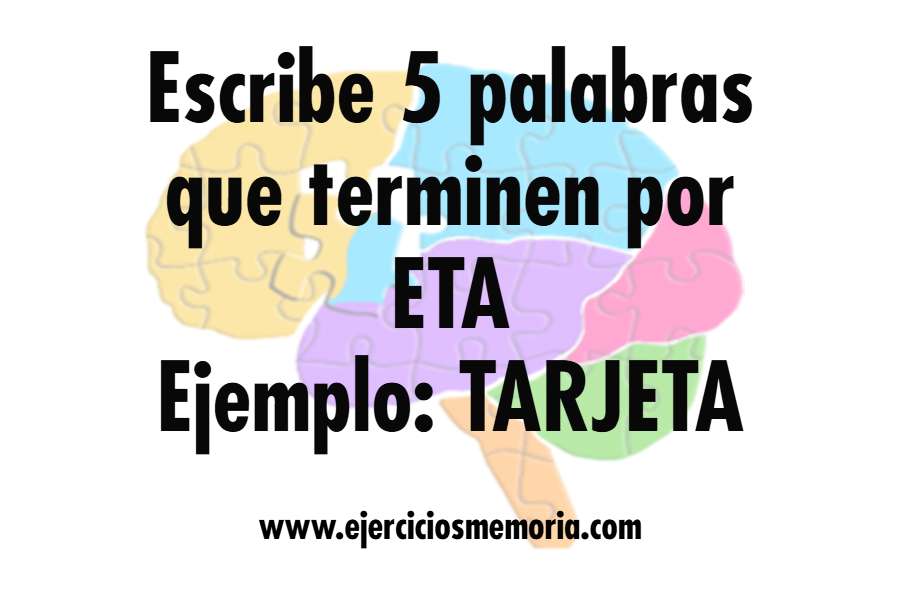 Ejercicio de palabras