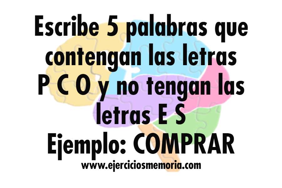 Ejercicio de palabras