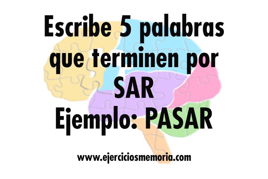 Ejercicio de palabras