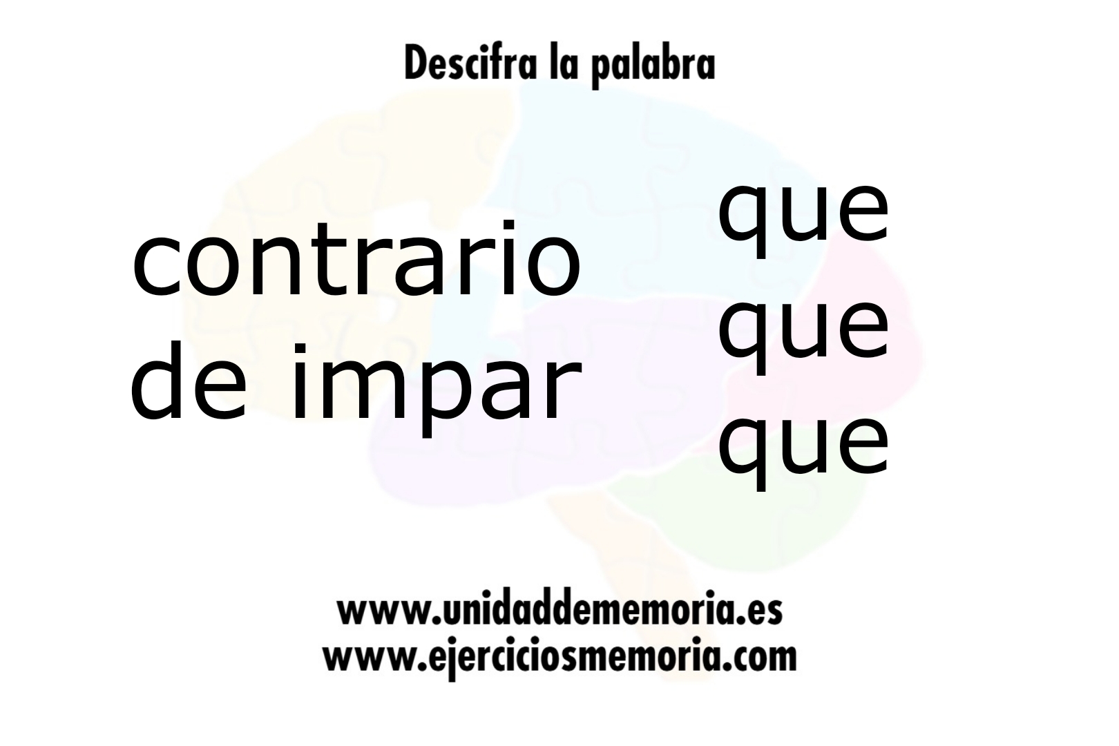 Descifra la palabra