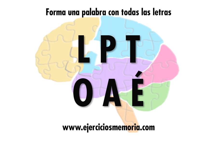 Forma una palabra con las letras