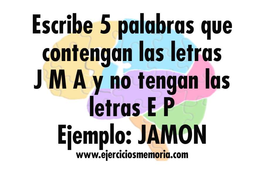 Ejercicio de palabras