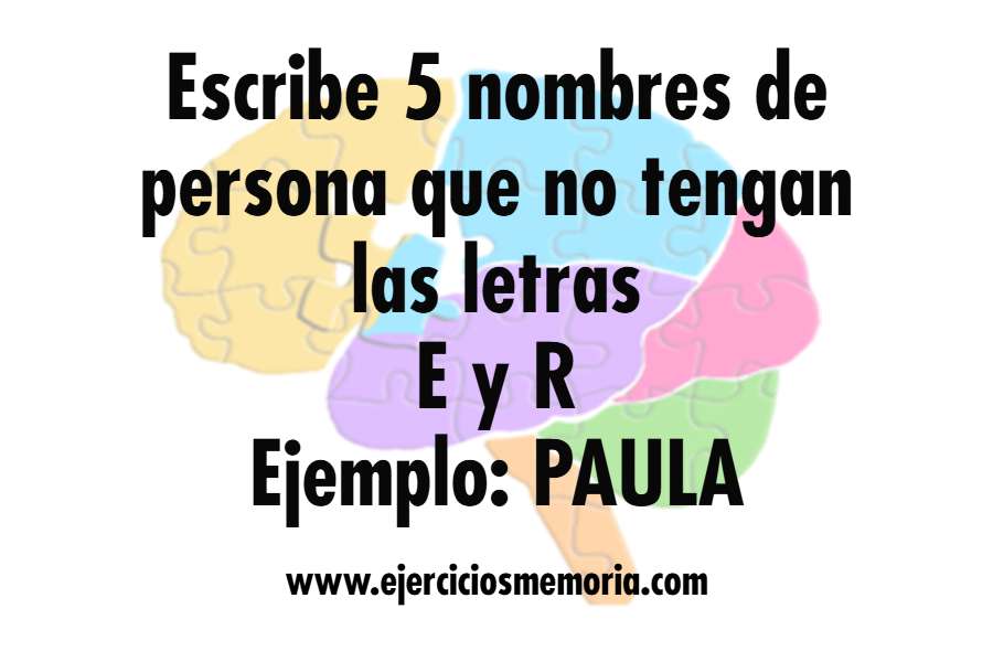 Ejercicio de palabras