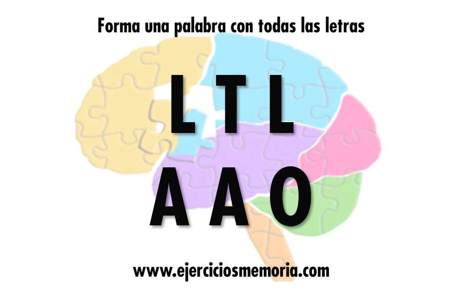 Forma una palabra con las letras