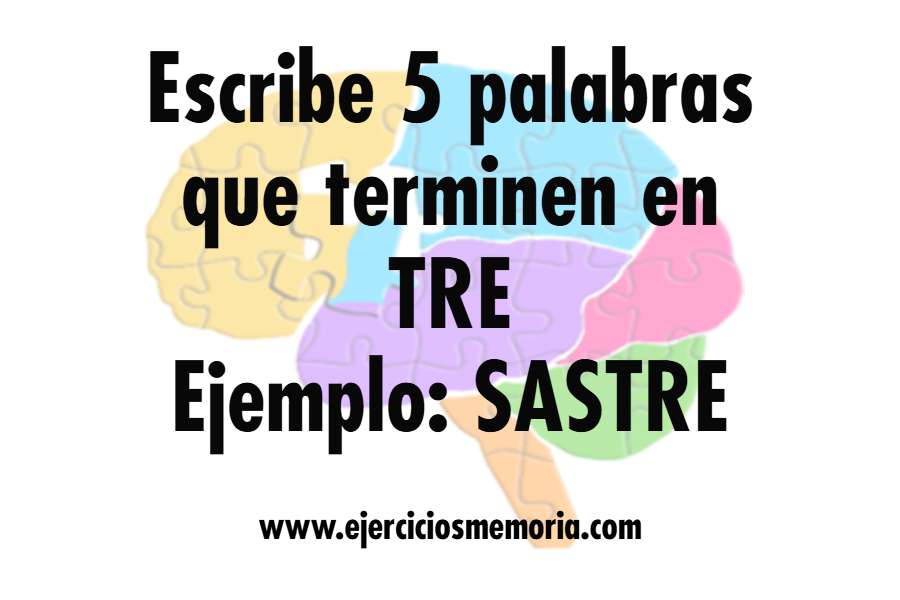 Ejercicio de palabras