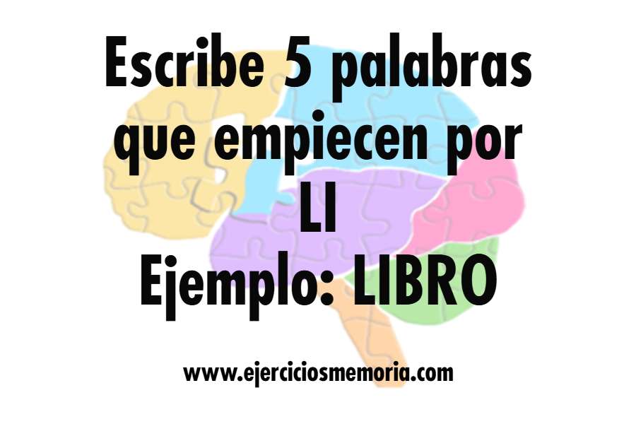 Ejercicio de palabras
