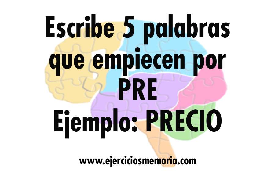Ejercicio de palabras