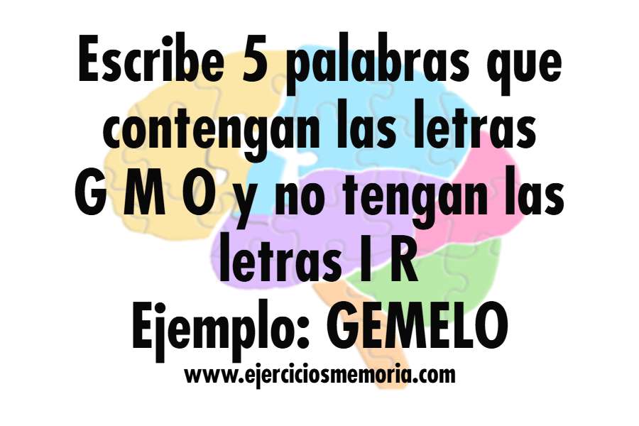 Ejercicio de palabras