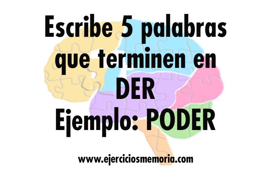 Ejercicio de palabras