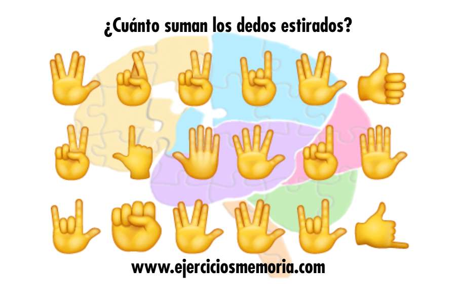 ¿Cuánto suman los dedos estirados?