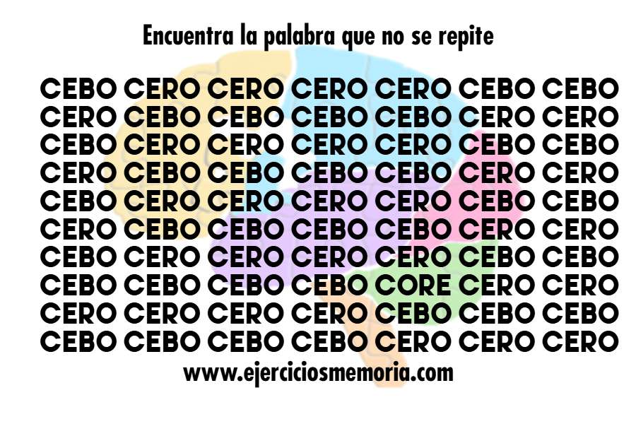Encuentra la palabra que no se repite