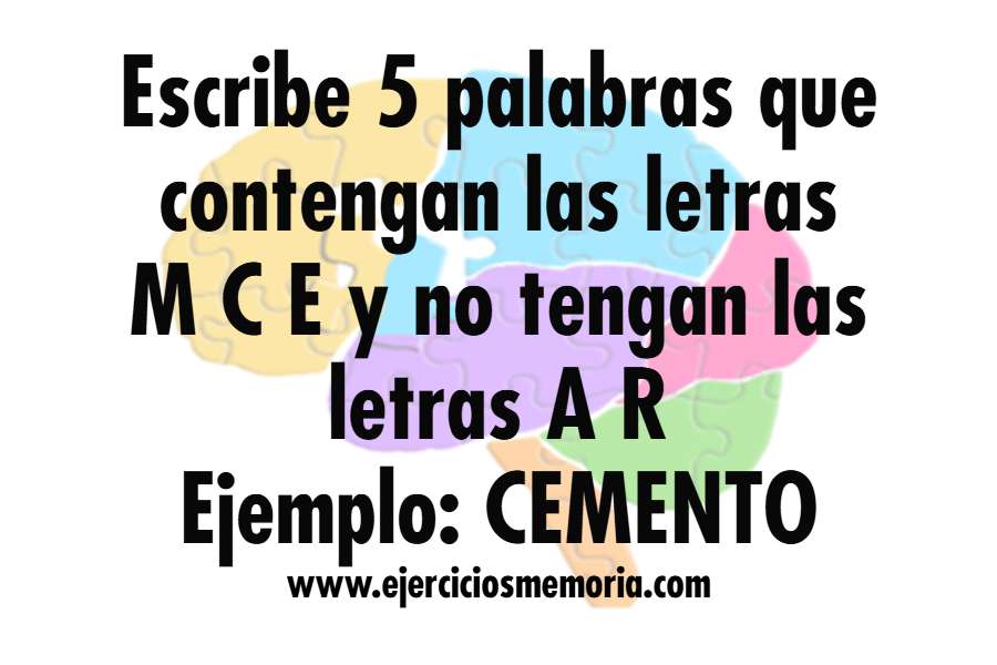 Ejercicio de palabras