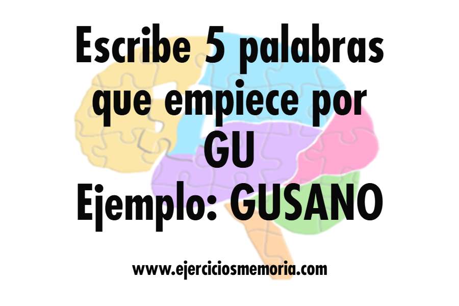 Ejercicio de palabras