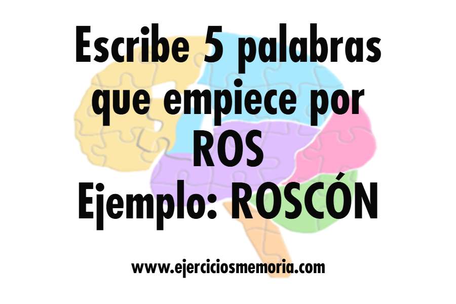 Ejercicio de palabras