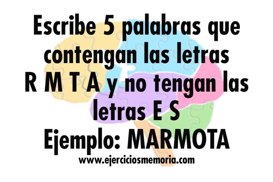 Ejercicio de palabras