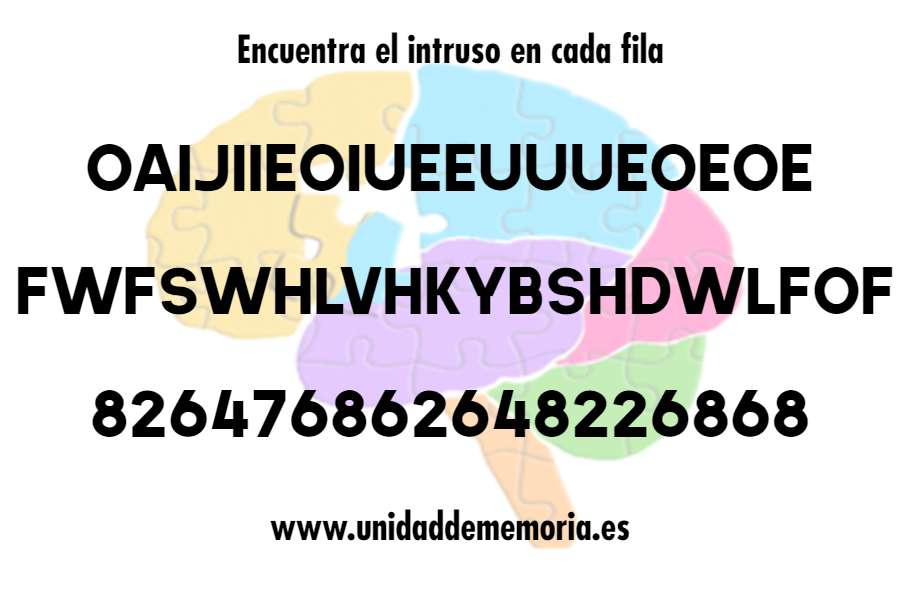 intruso en cada fila