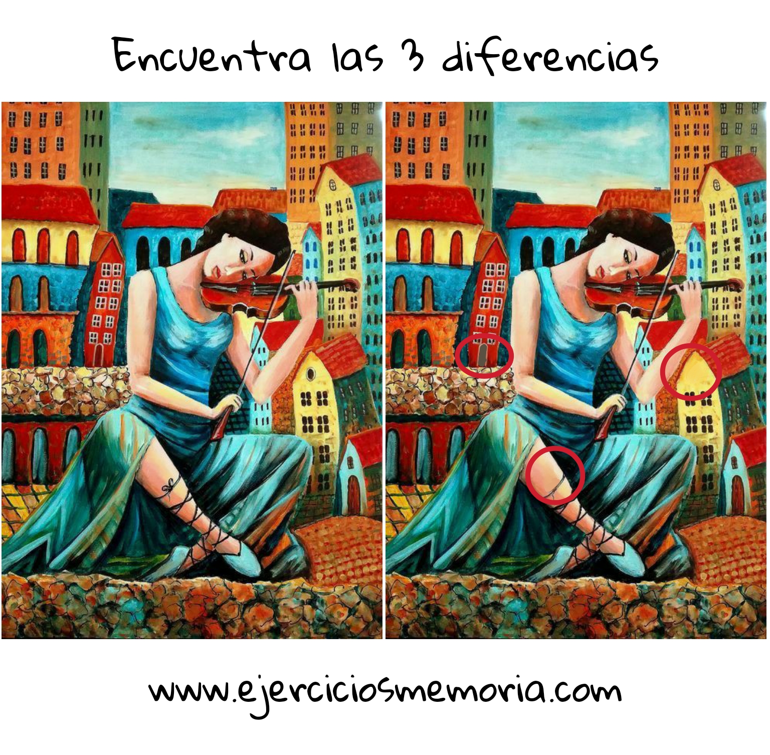 Solución al ejercicio: Encuentra las 3 diferecias