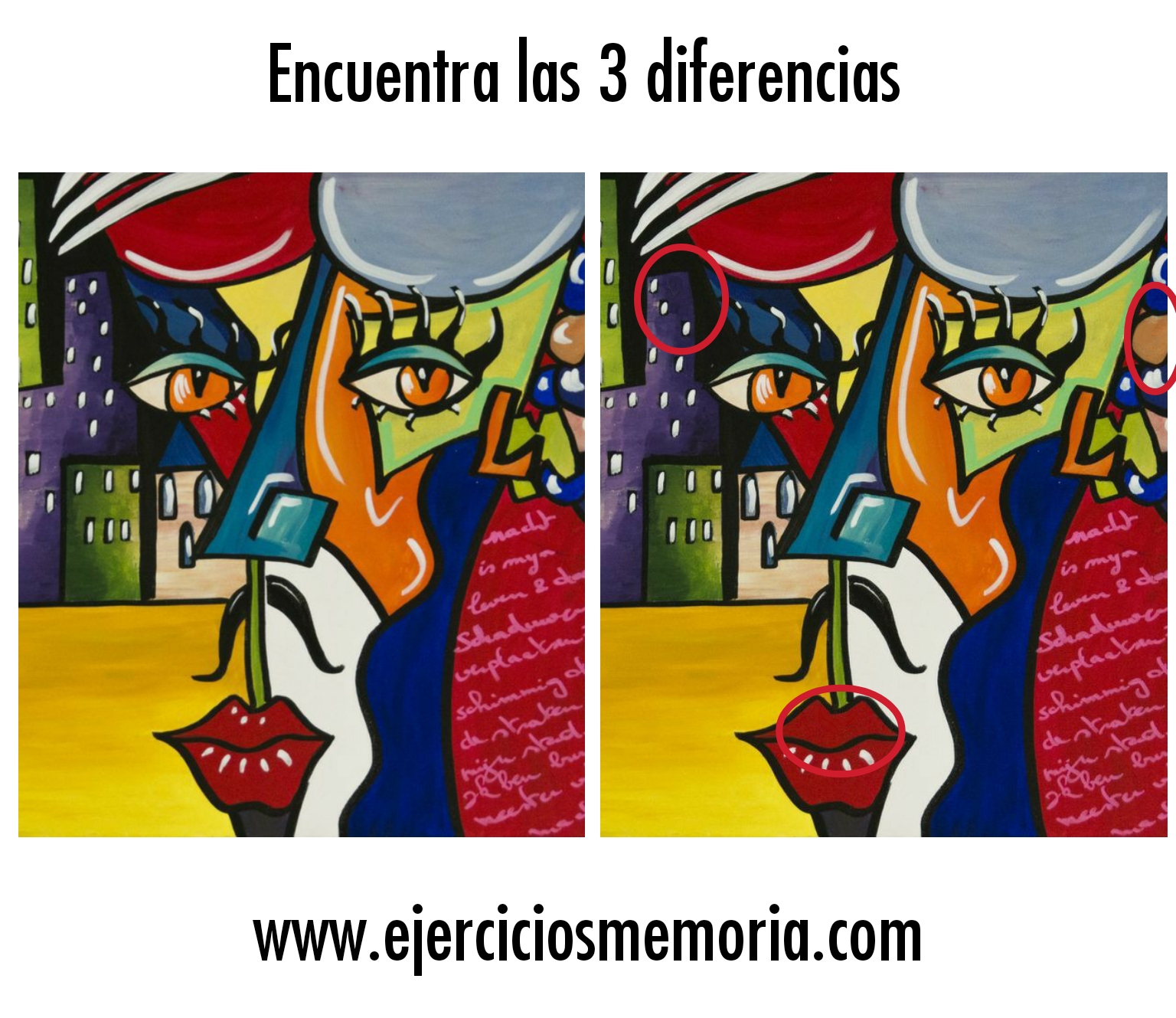 Solución al ejercicio: Encuentra las 3 diferencias