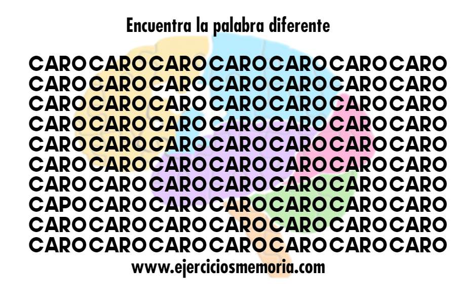 Encuentra la palabra diferente