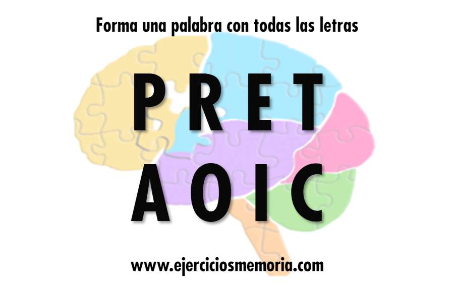 Forma una palabra con las letras