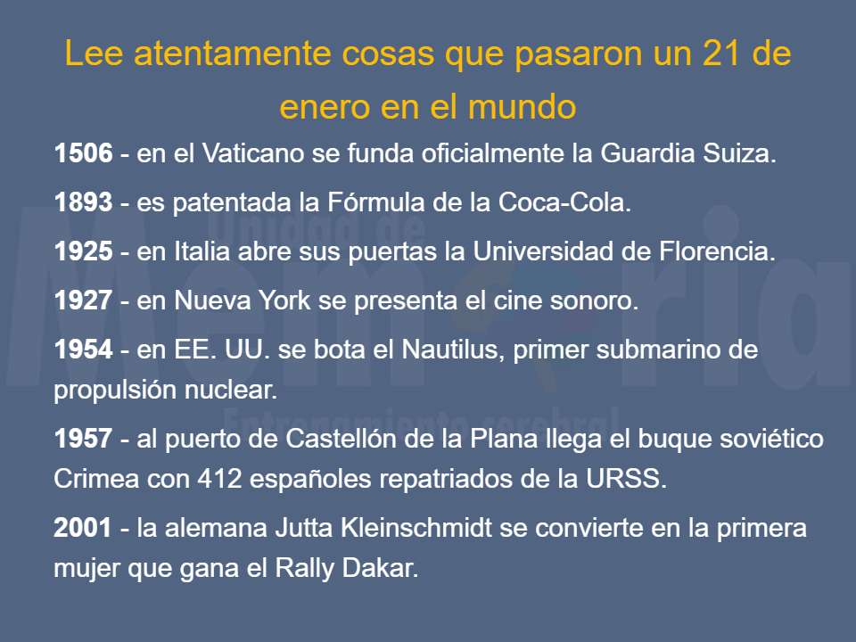 Efemérides del 21 de enero