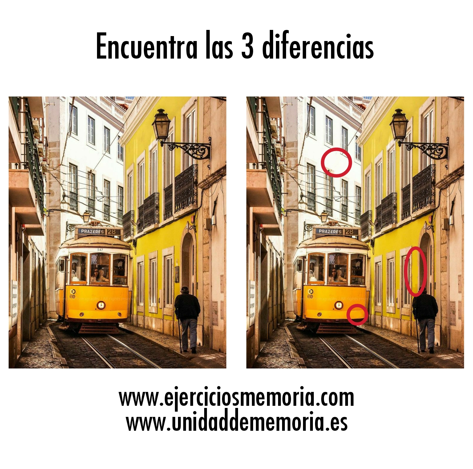 Solución al ejercicio: Encuentra las 3 diferencias 