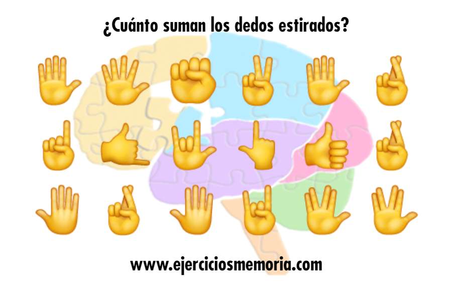 ¿Cuánto suman los dedos estirados?