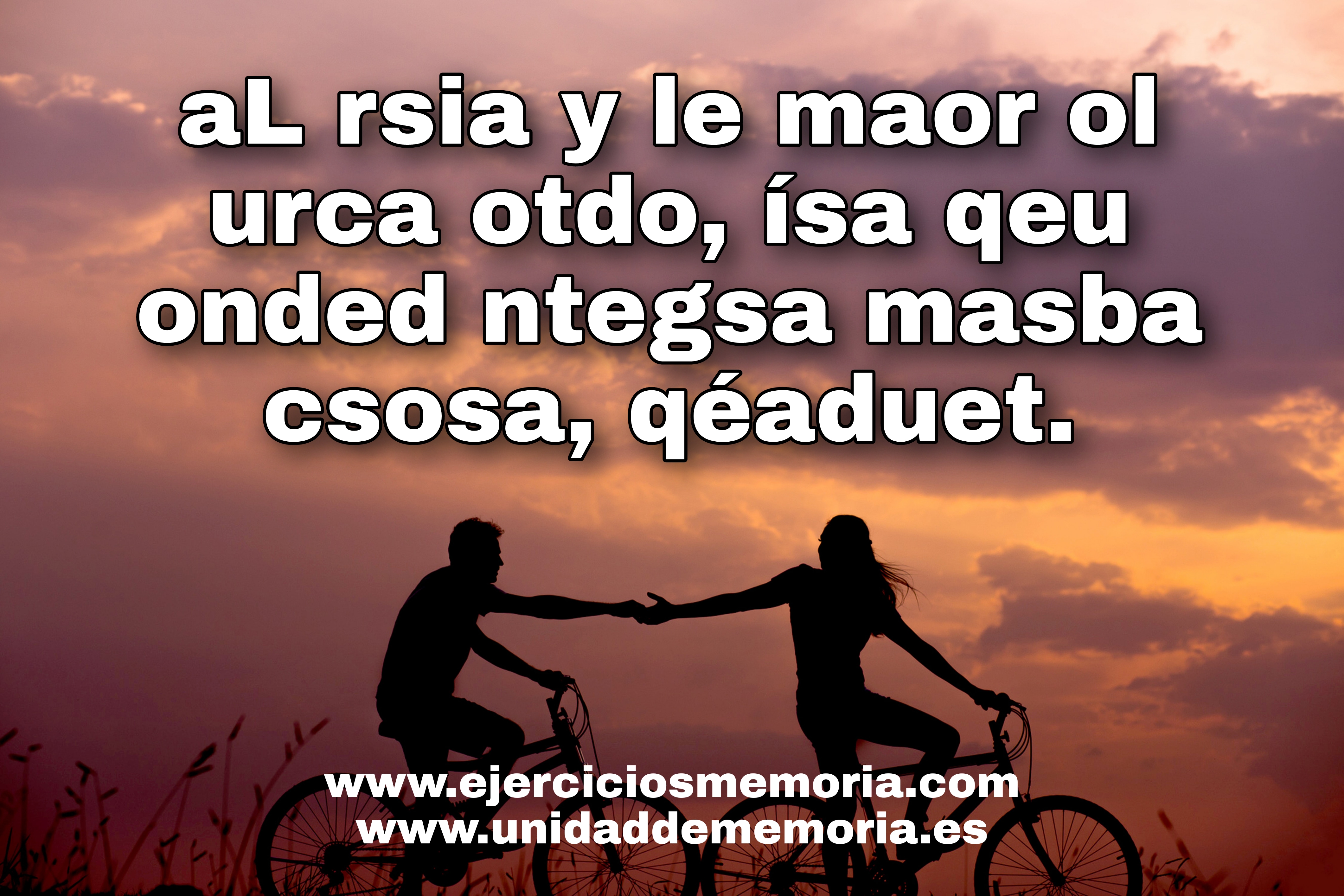 Descifra el mensaje. Estimulación Cognitiva