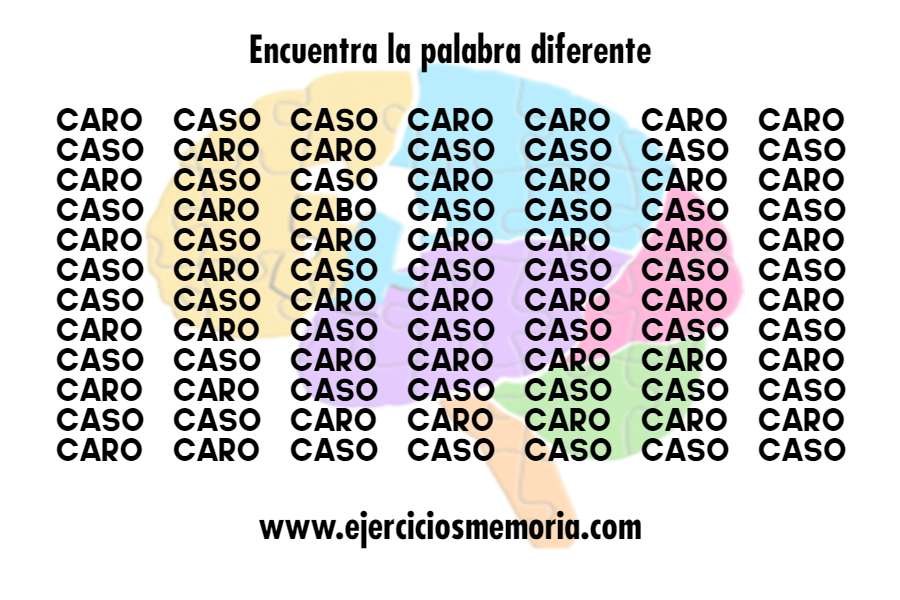 Encuentra la palabra diferente