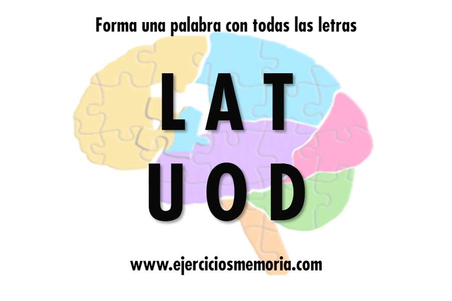 Forma una palabra con las letras