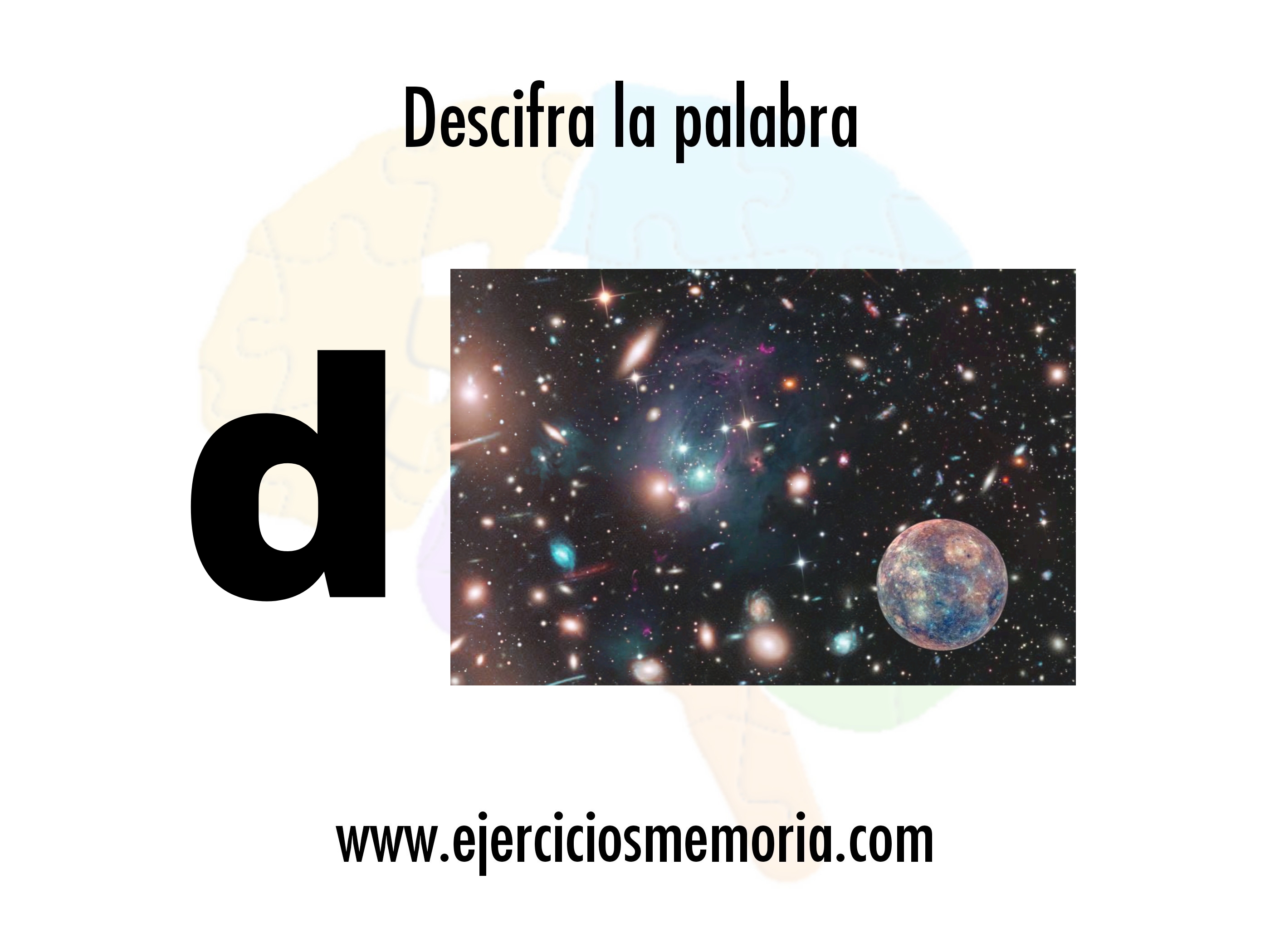 Descifra la palabra. Estimulación Cognitiva