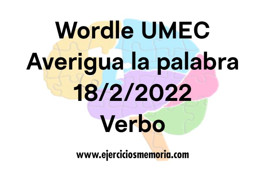 Wordle UMEC. Pista: Verbo