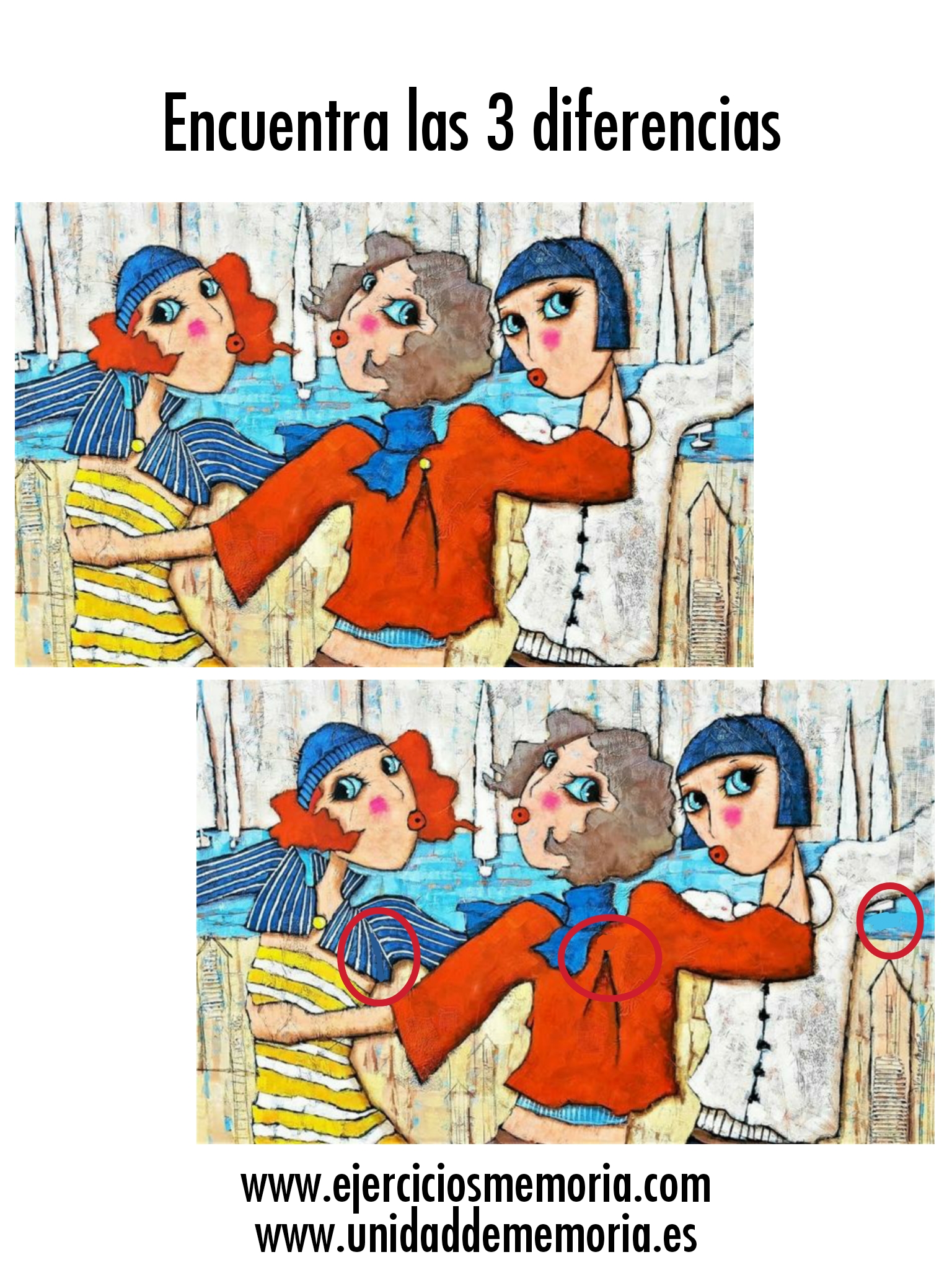 Solución al ejercicio: Diferencias. Estimulación Cognitiva