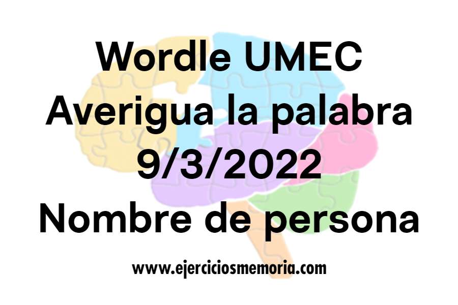 Wordle UMEC Pista: nombre de persona